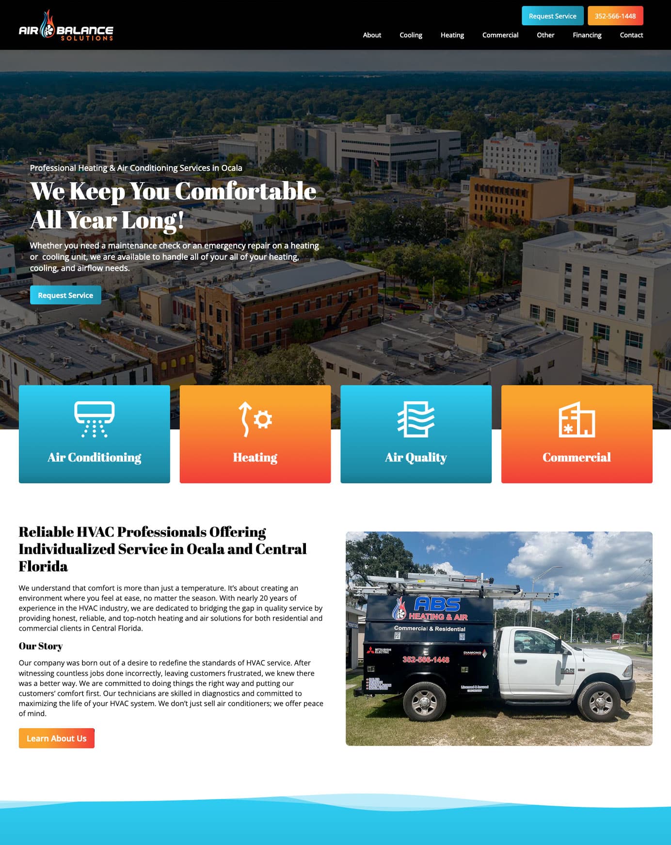 Website Design for ABS Heating & Air Ocala