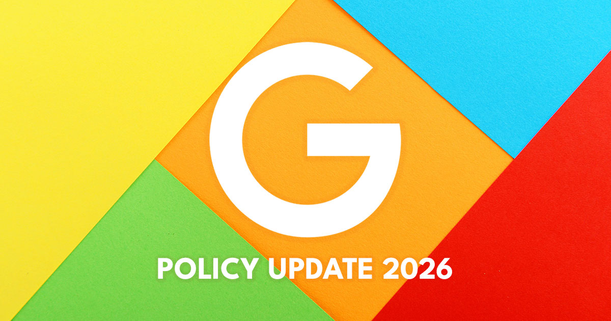 Google Review Policy Update 2026 on colorful background