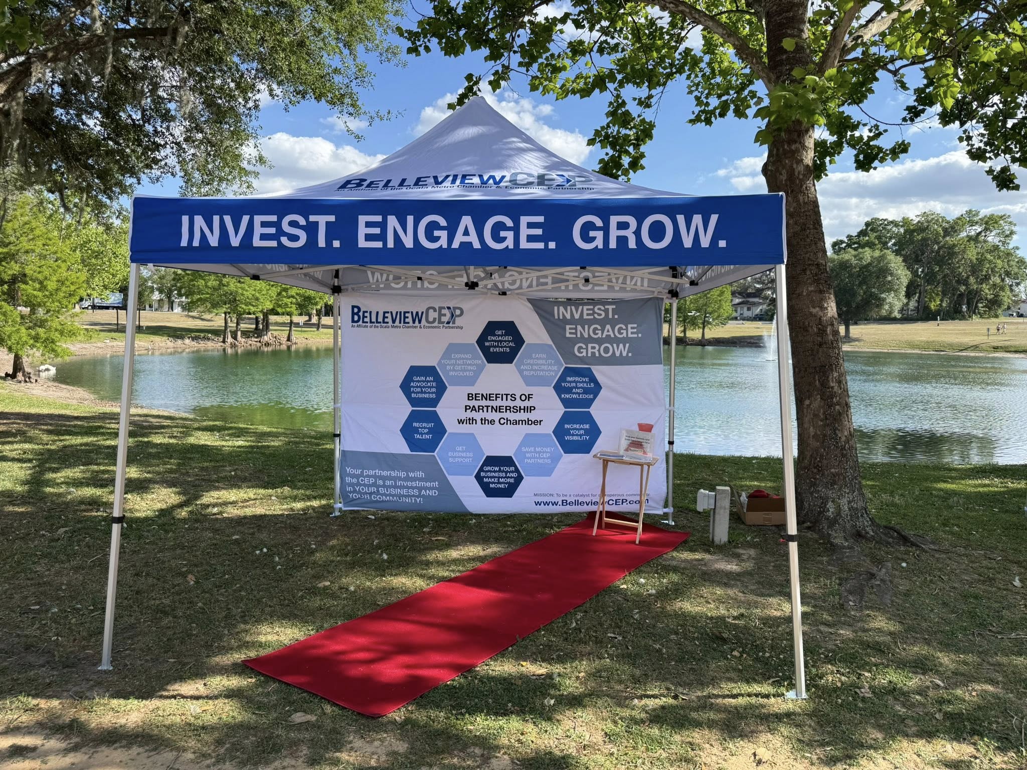 Custom Branded Tent for the Belleview CEP