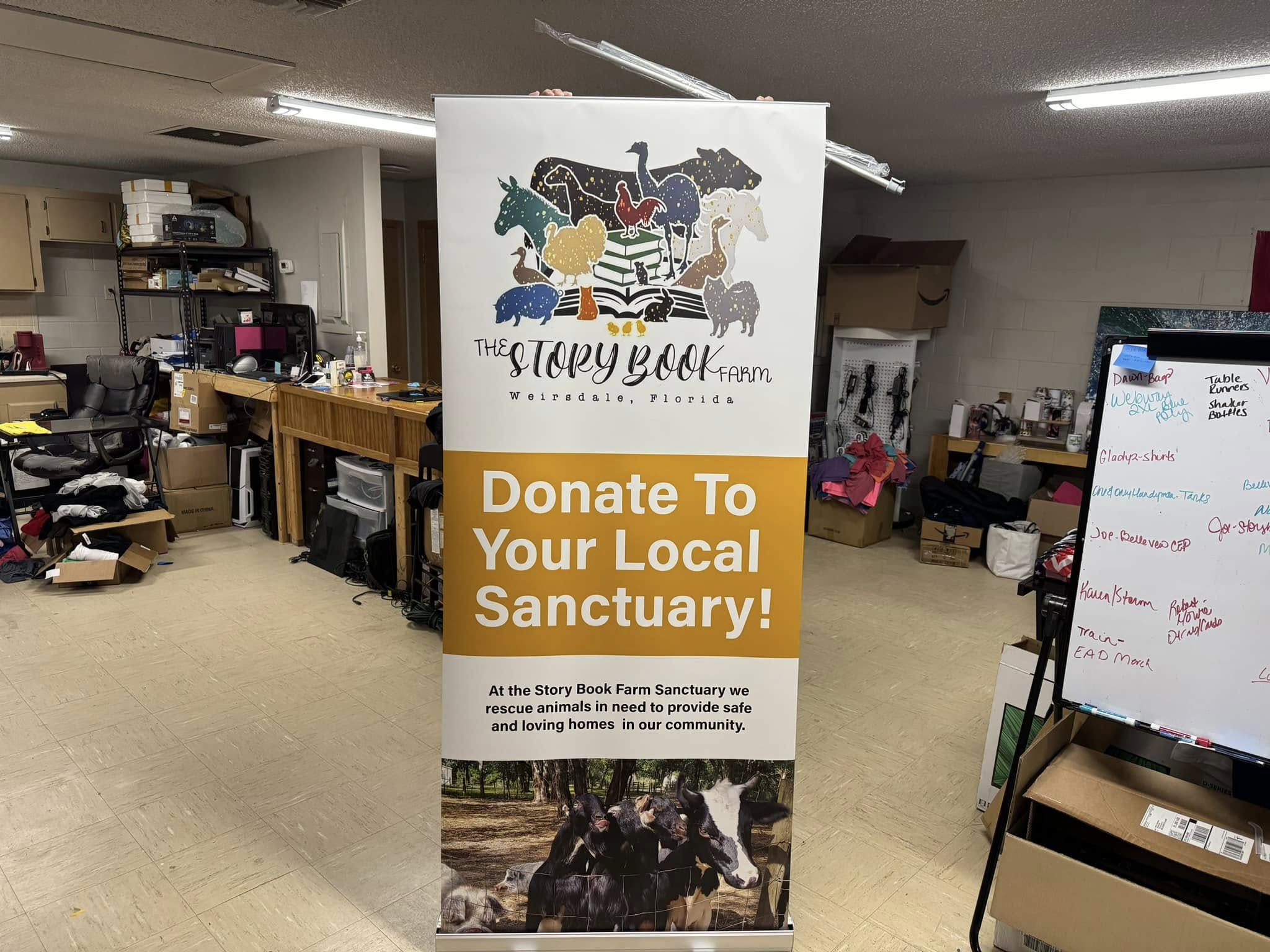 retractable banner stand for nonprofit