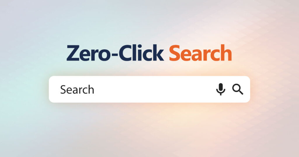 Search bar with the caption zero-click search