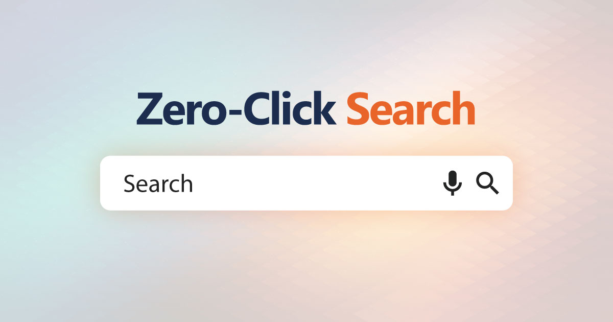 Search bar with the caption zero-click search