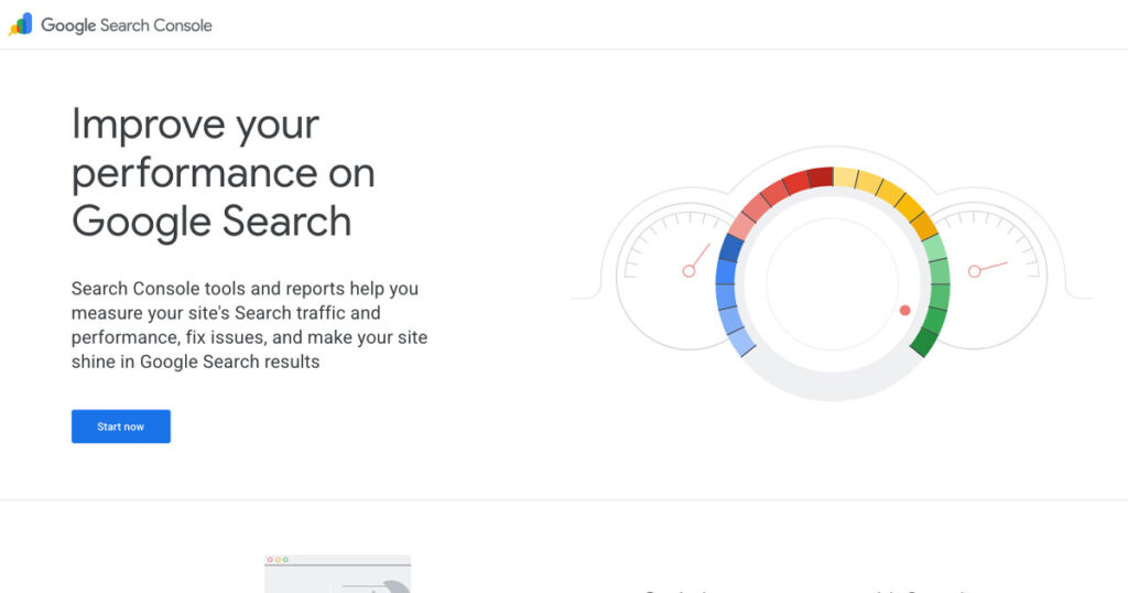 Google Search Console tool used to monitor search engine visibility